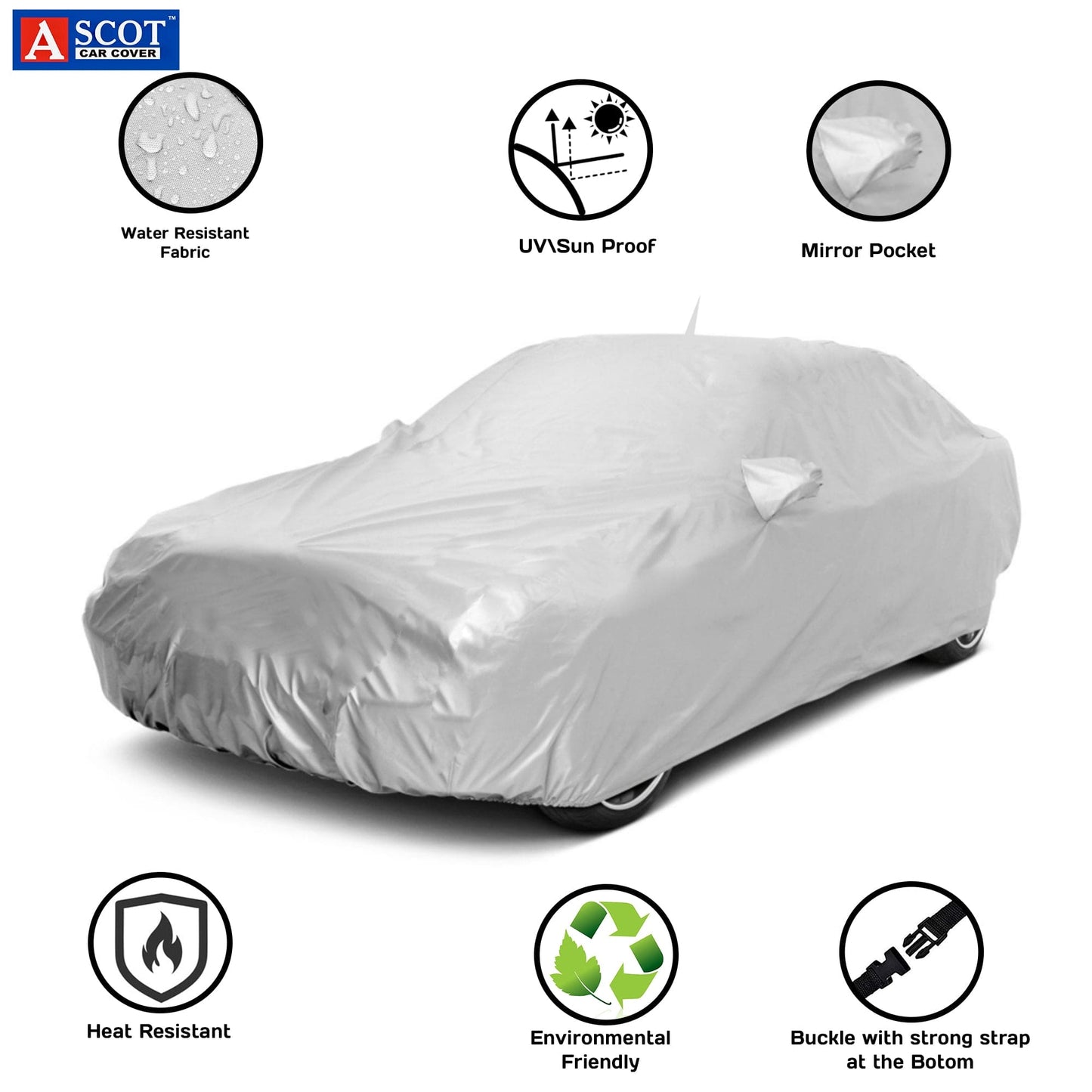 Ascot Audi A6 Sedan 2004-2011 Model Car Body Cover Dust Proof, Trippel Stitched