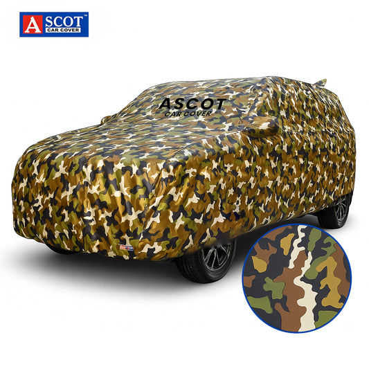 Ascot Car Body Covers for Tata | Tomy Jungle | Waterproof, Custom-Fit with Mirror Pockets | 3-Layer Protection | Heat & UV Resistant for Indoor & Outdoor Use