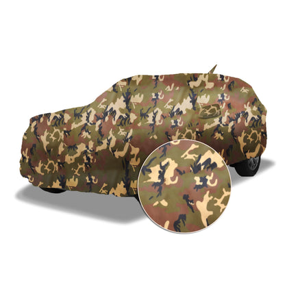 ASCOT, CAR COVER Premium | Lifetime Jungle | Car Cover for Maruti Suzuki Brezza Water-repellent & Heat-Resistant | UV Shield, Dustproof, Stormproof | Mirror Pockets, Belt & Buckle Lock
