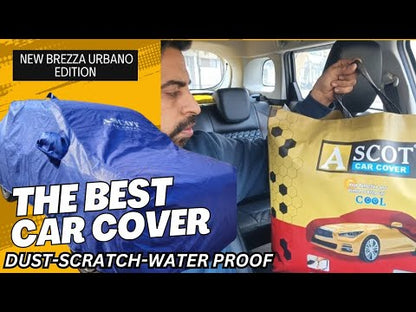 ASCOT, CAR COVER Premium 3-Layer Waterproof & Heat-Resistant Car Cover for Maruti Suzuki Nexa FRONX | UV Shield, Dustproof, Stormproof, Cotton Lining | Mirror Pockets, Belt & Buckle Lock