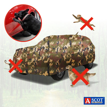 Ascot Audi Q2 2017-2025 Model Car Body Cover Extra Strong & Dust Proof Jungle Military Car Cover with UV Proof & Water-Resistant Coating